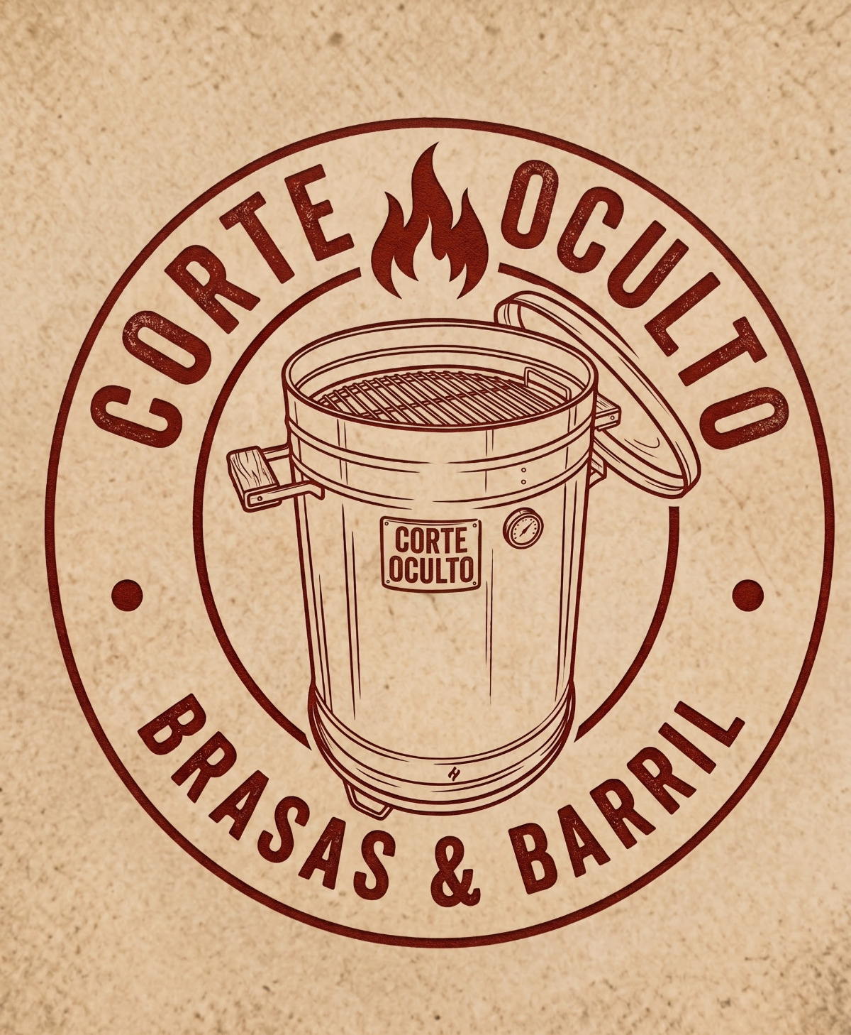 Logo de Corte Oculto | Brasas & Barril